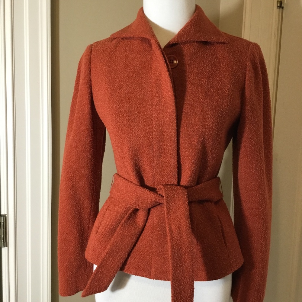 Jones New York Signature Petite 2P Rust / pumpkin color jacket